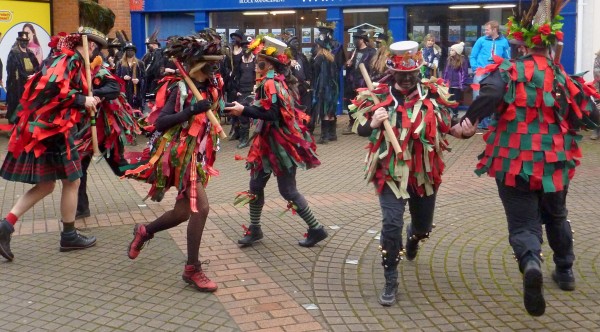 Fox Morris dancing in Exeter
