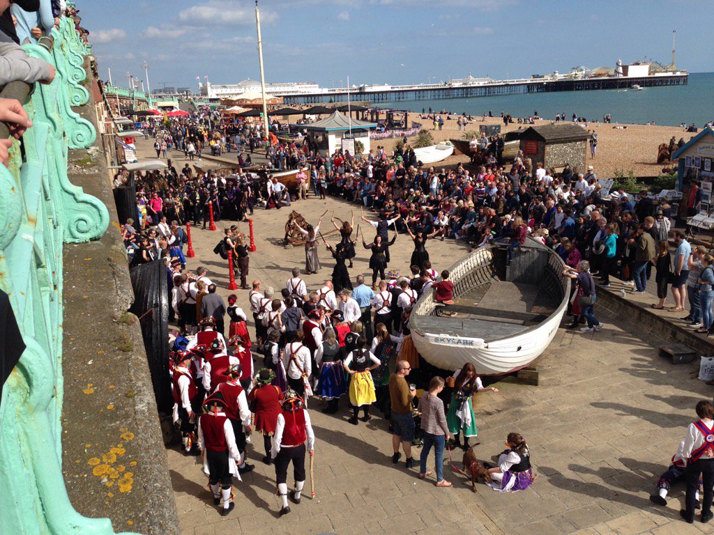 Brighton Morris Day of Dance 2016, Steampunk dancing on the seafront