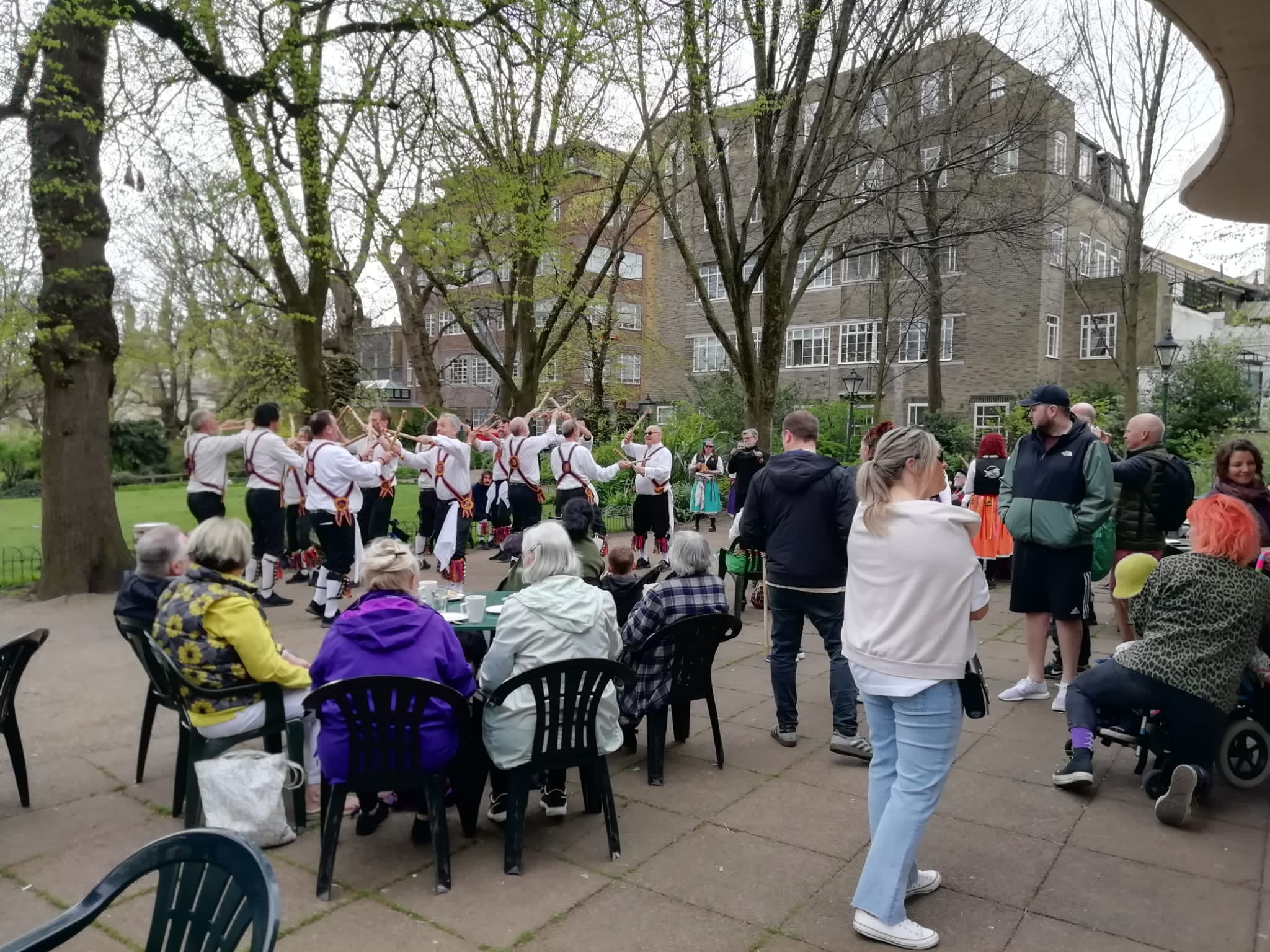 Brighton Morris dance on May Day in the Pavilion Gardens