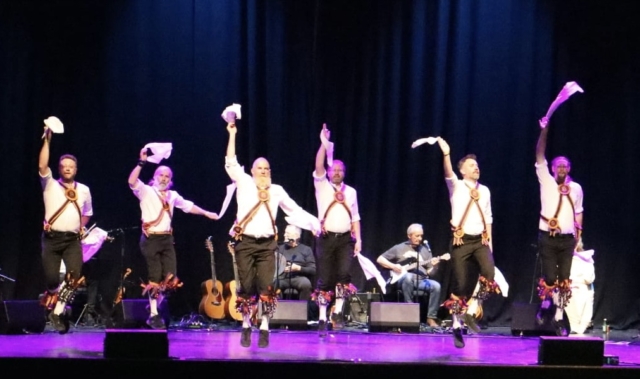 Photo copyright Ian Marchant. Brighton Morris perform dance called Southover as part of Shirley Collins gig at the Brighton Dome.